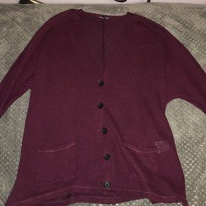 American Eagle maroon cardigan